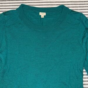 J. Crew Sweater 3/4 Green EUC